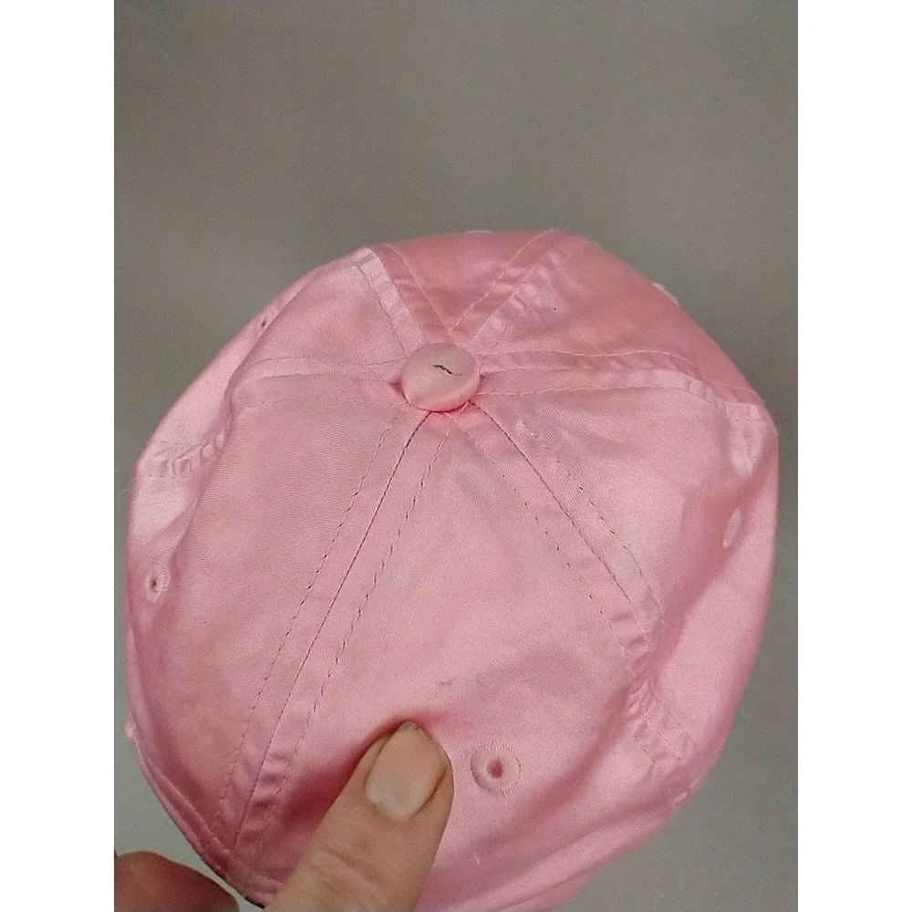 Nike Heritage86 Pink Satin Adjustable Hat Floral Brim Swoosh‎ Logo Womens Cap